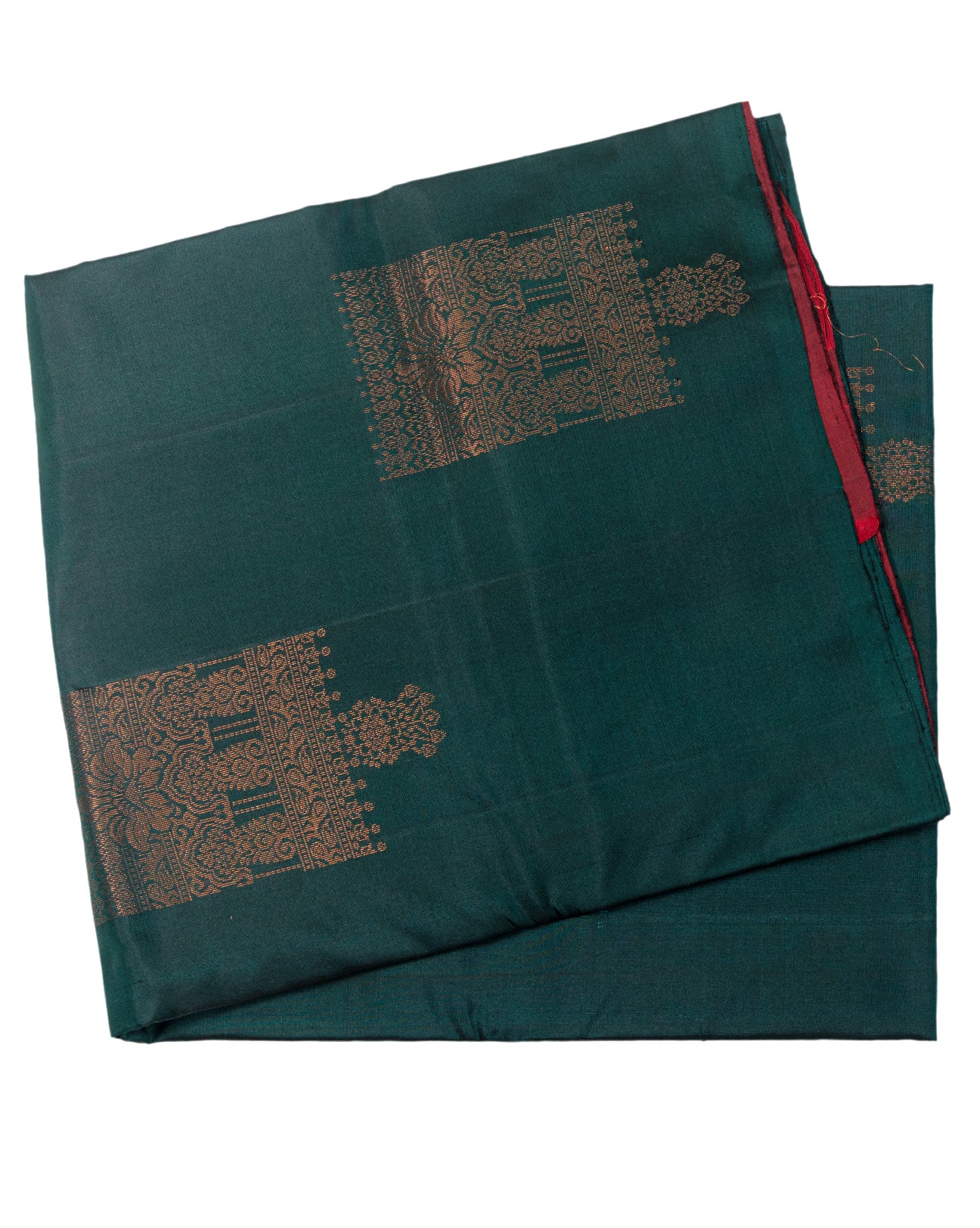 Bottle Green Kanchipuram Saree - swayamvara silks