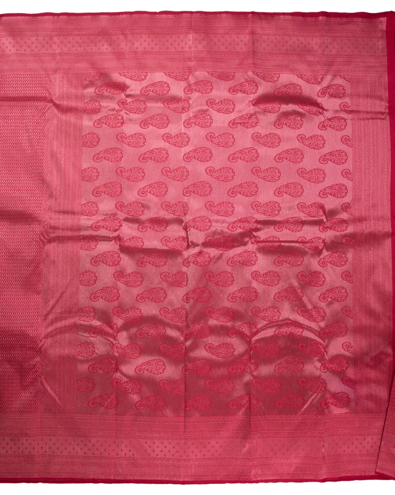 Cerise Pink Wedding Saree - swayamvara silks