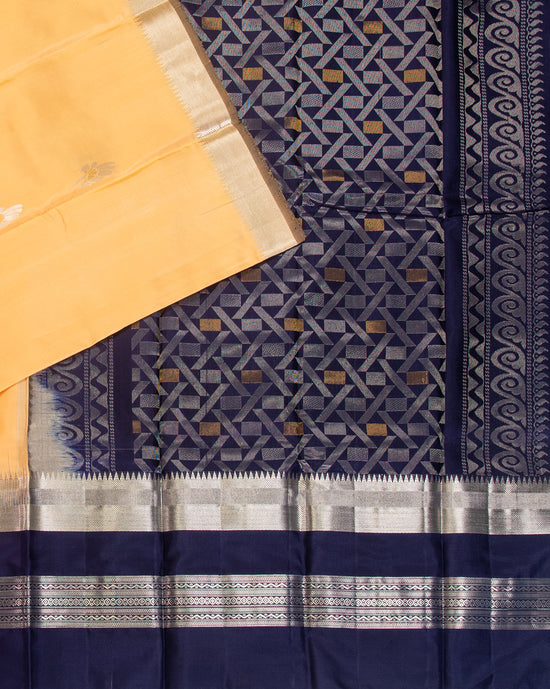 Sandalwood Kancheepuram-Soft Silk saree - swayamvara silks