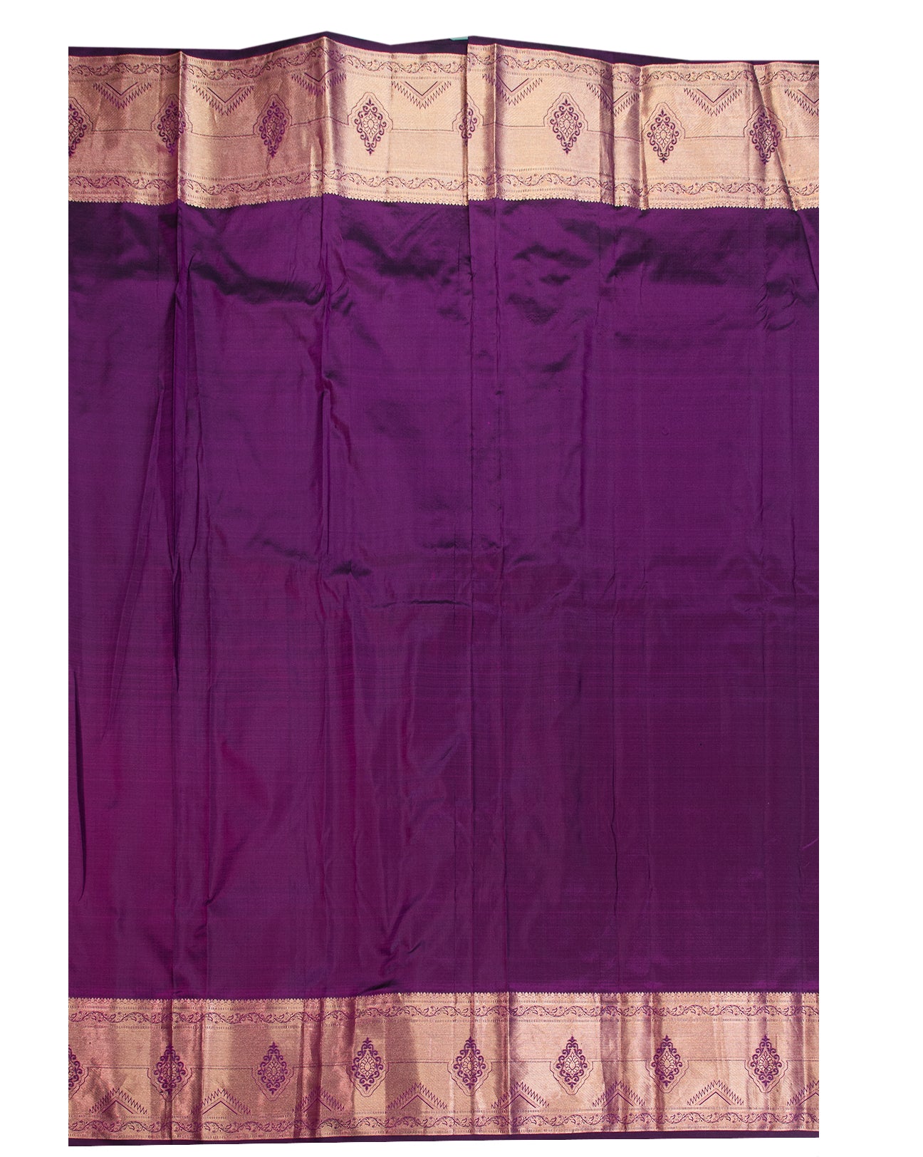 Eggplant Kanchipuram Saree - swayamvara silks