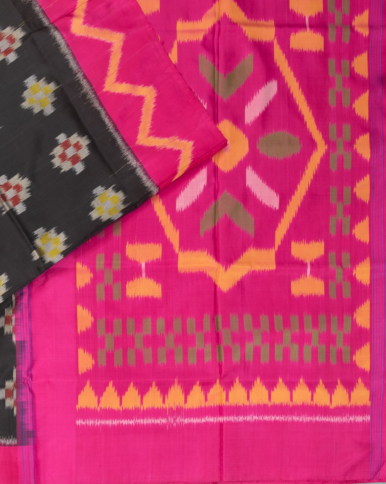 Carbon Black Kanchipuram Saree - swayamvara silks