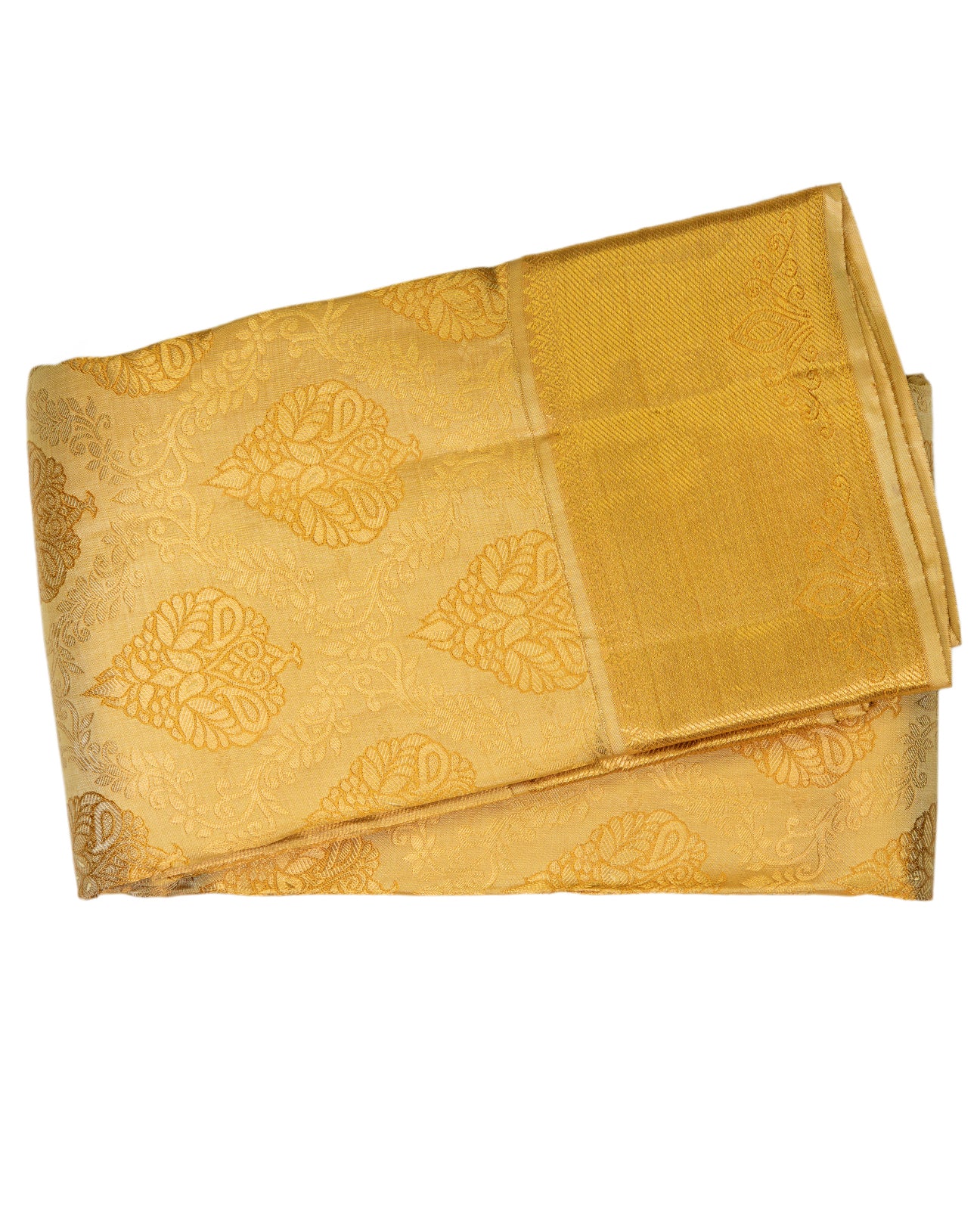 Gold Kanchipuram Silk Saree - swayamvara silks