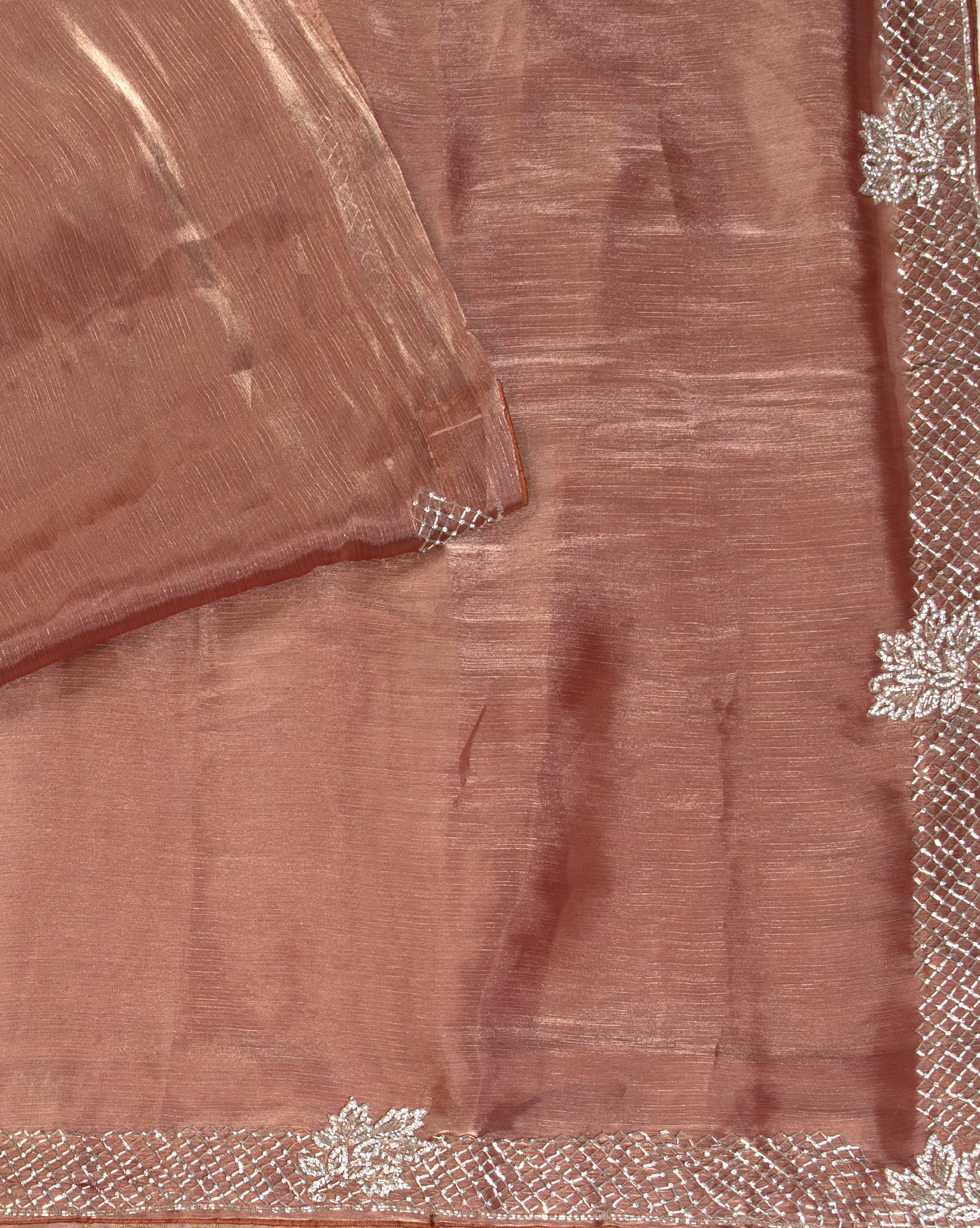 Woody Brown Tusser Silk Saree - swayamvara silks