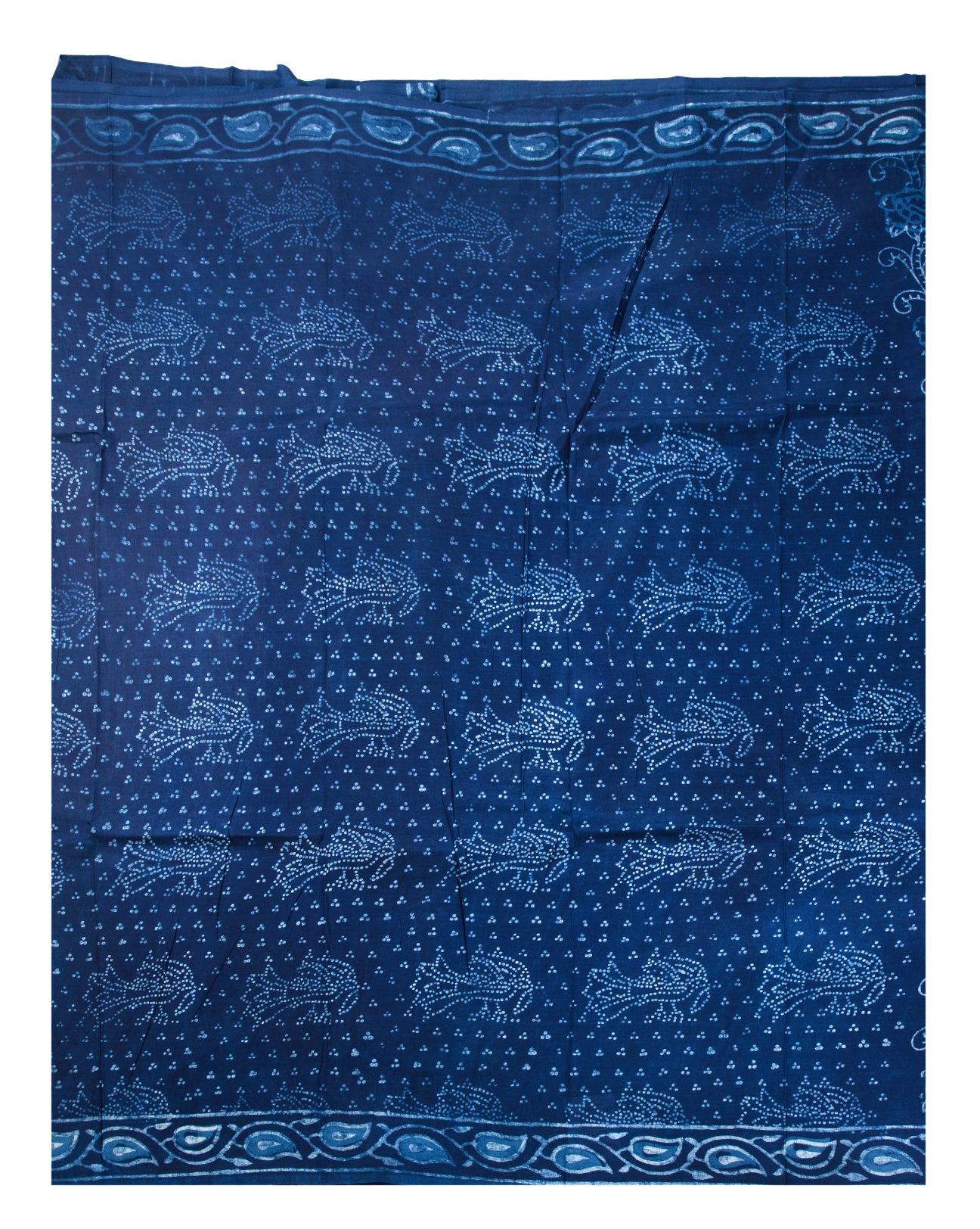 Indigo Blue Soft Cotton Saree - swayamvara silks