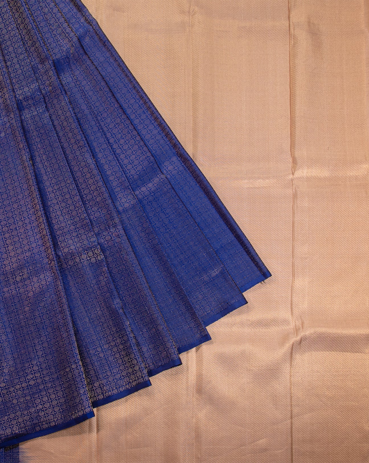 Navy Blue Kanchipuram Saree - swayamvara silks