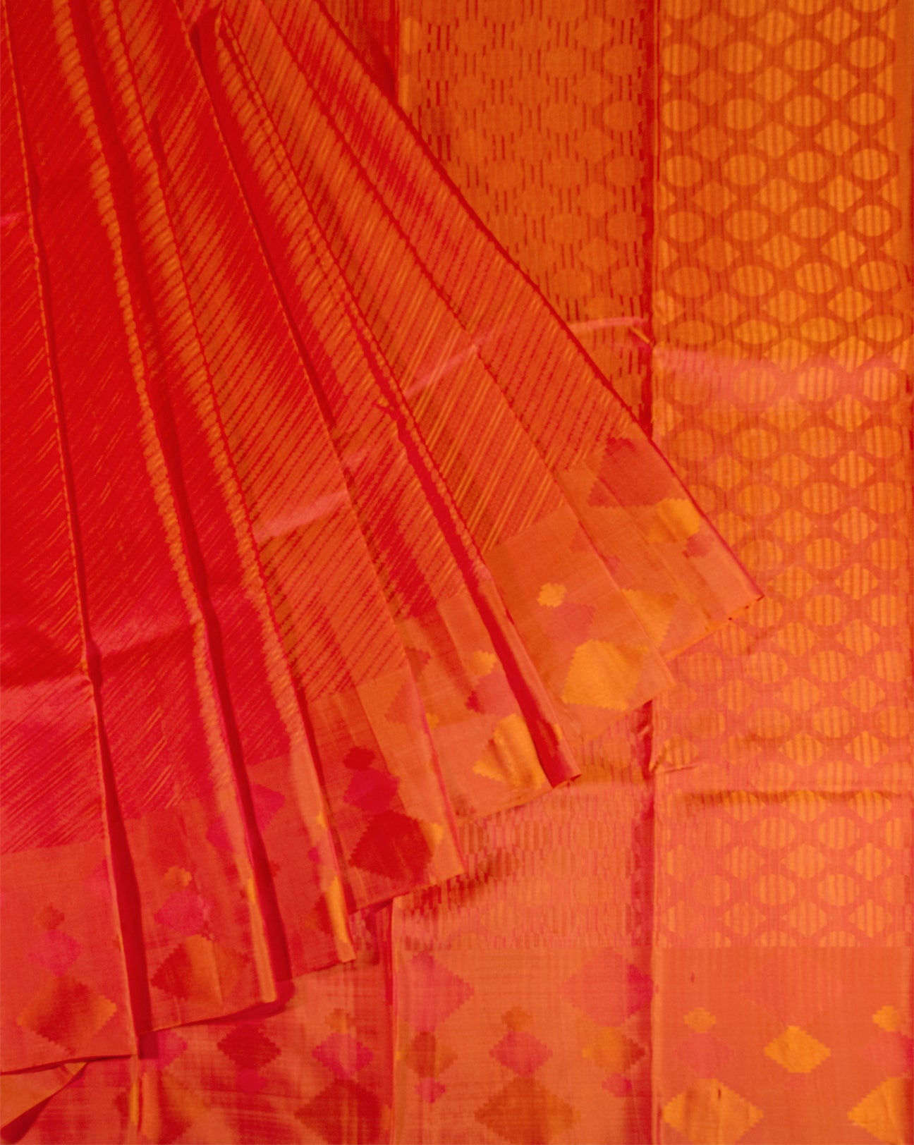 Bright Orange Kanchipuram Silk - swayamvara silks