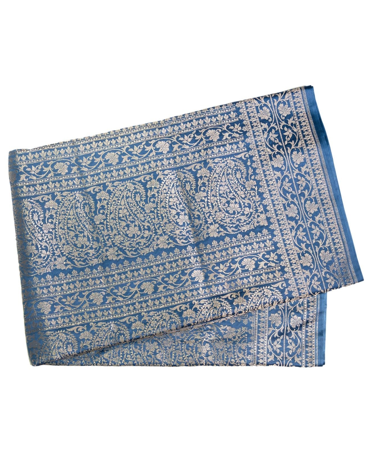 Dark Grey Banarasi Saree - swayamvara silks