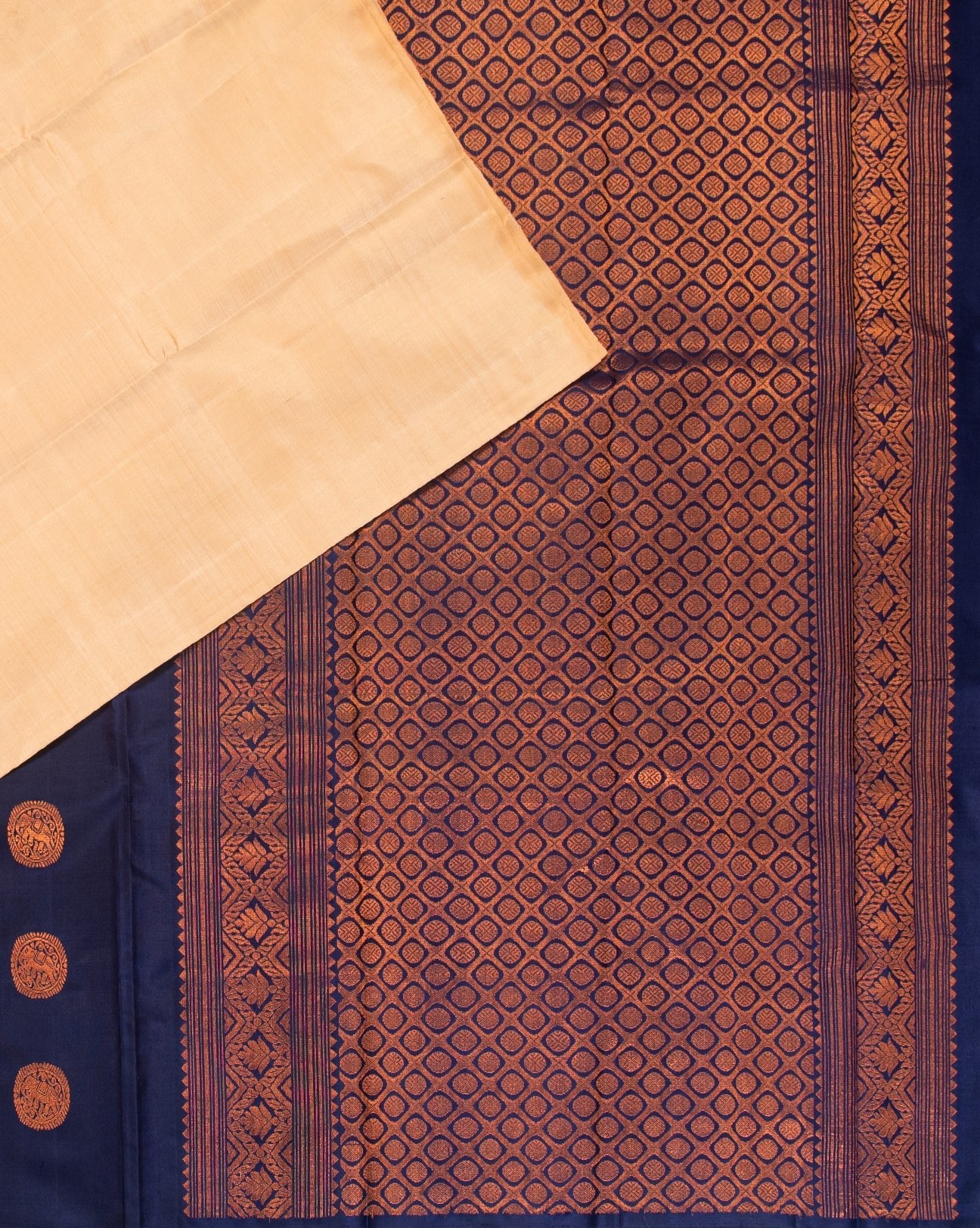 Sandal Kancheepuram Saree - swayamvara silks