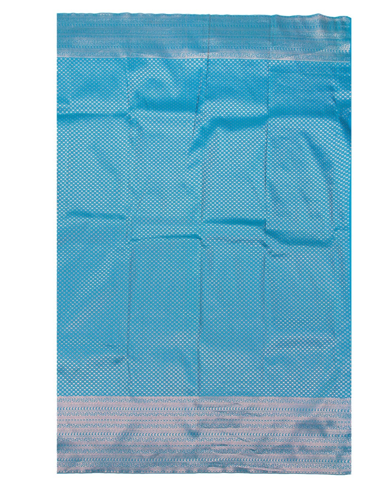 Pool Blue Kanchipuram Silk Saree - swayamvara silks