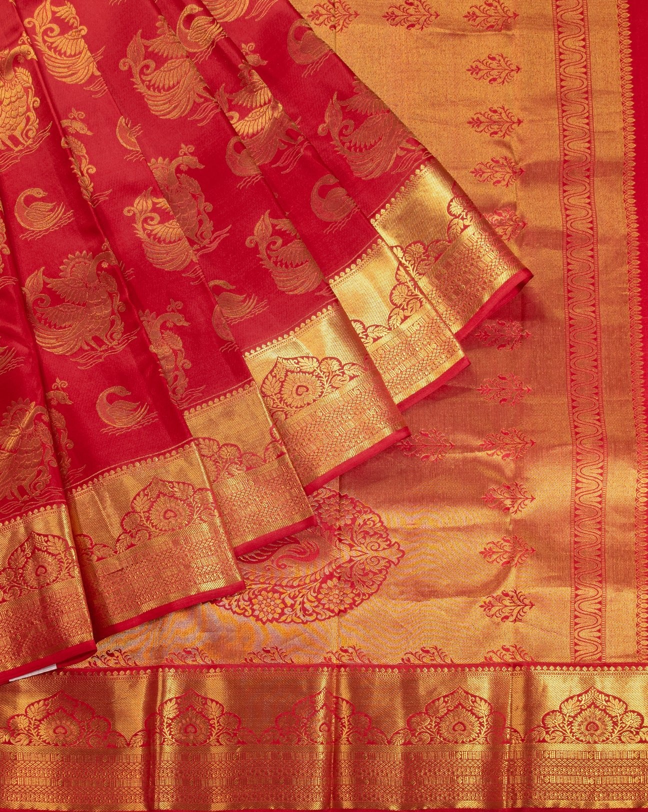 Reddish Maroon wedding saree - swayamvara silks