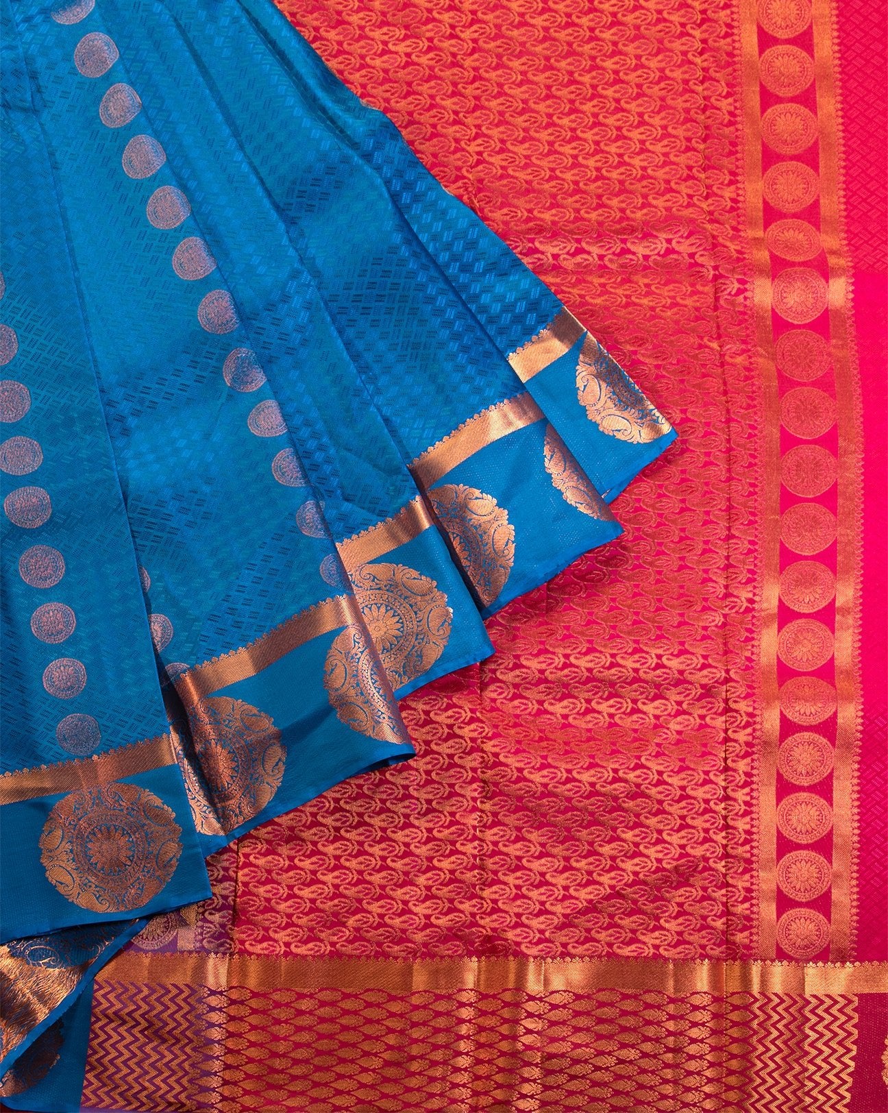 Sea Green Kancheepuram Silk Saree - swayamvara silks