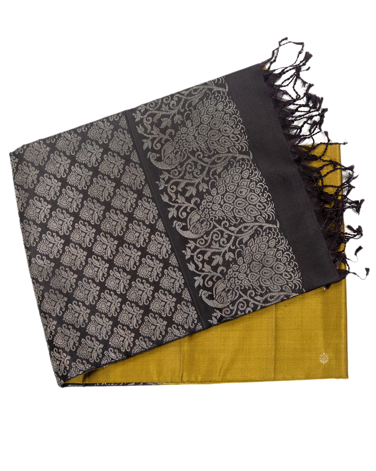 Mehendi Kanchipuram Saree - swayamvara silks