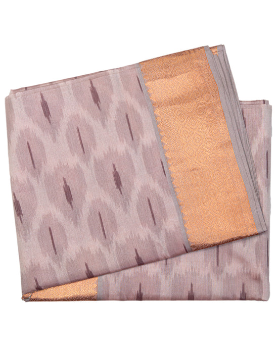 Rose Gold Pocham Pally Silk Saree - swayamvara silks