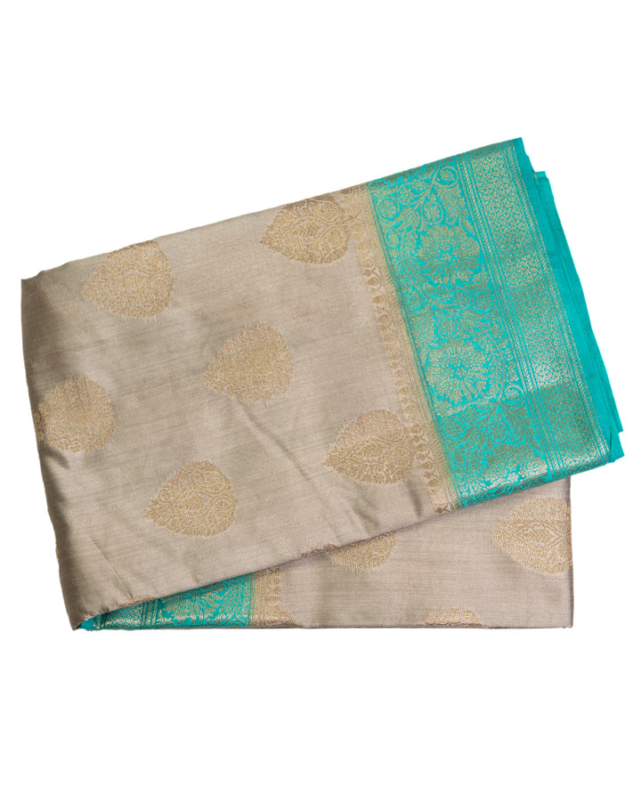 Dark Sandal Tussar Silk Saree - swayamvara silks