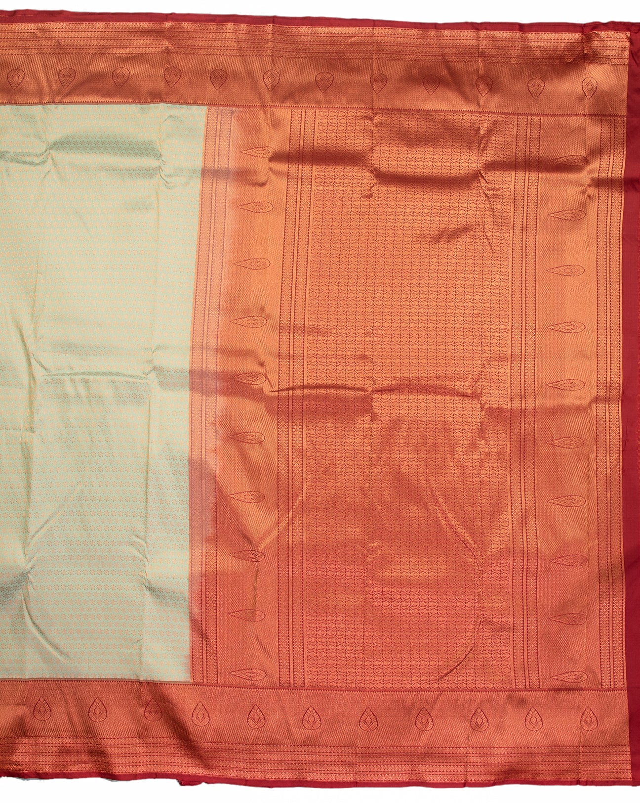 Macaroon Cream Kanchipuram Saree - swayamvara silks