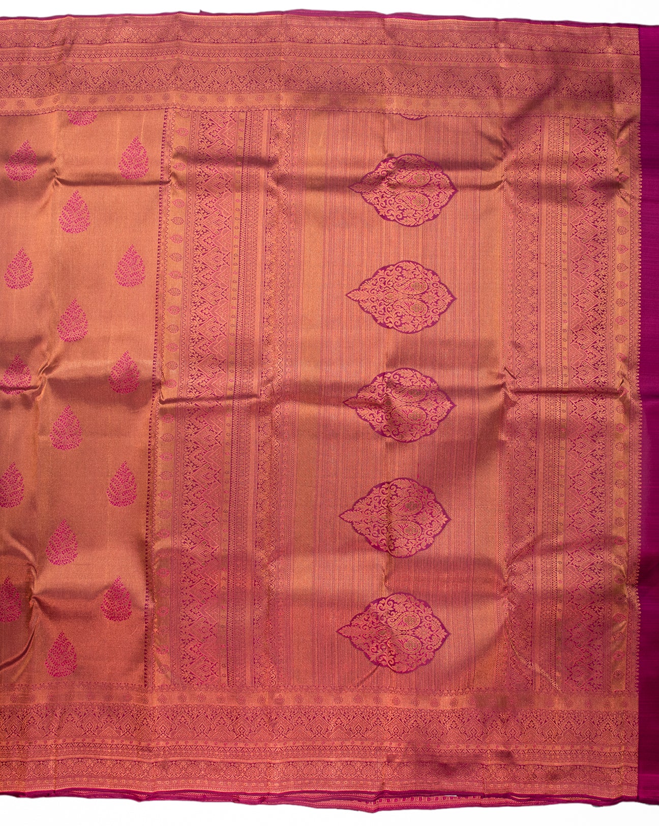 Mulberry Wine Kanchipuram Saree - swayamvara silks