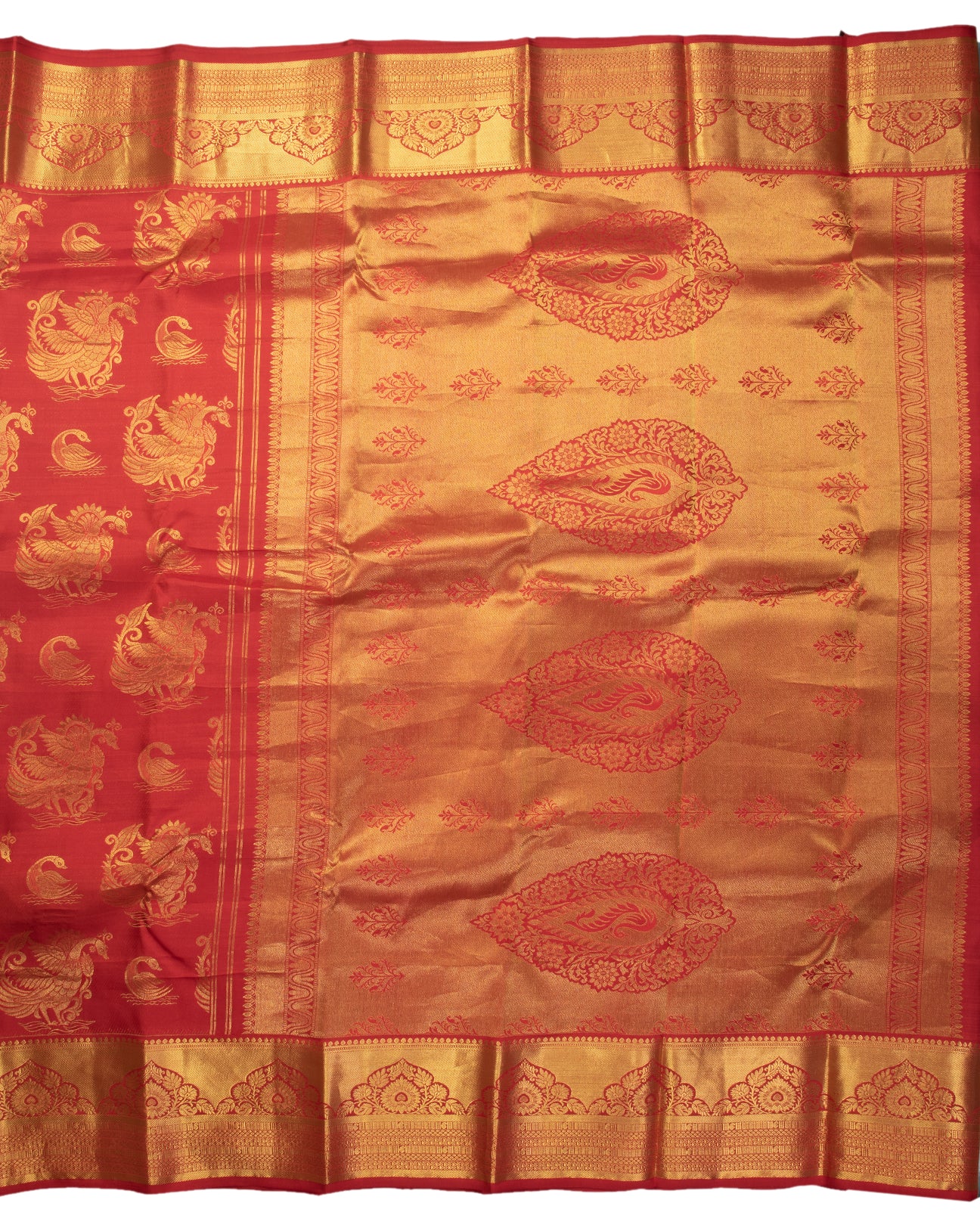Reddish Maroon wedding saree - swayamvara silks