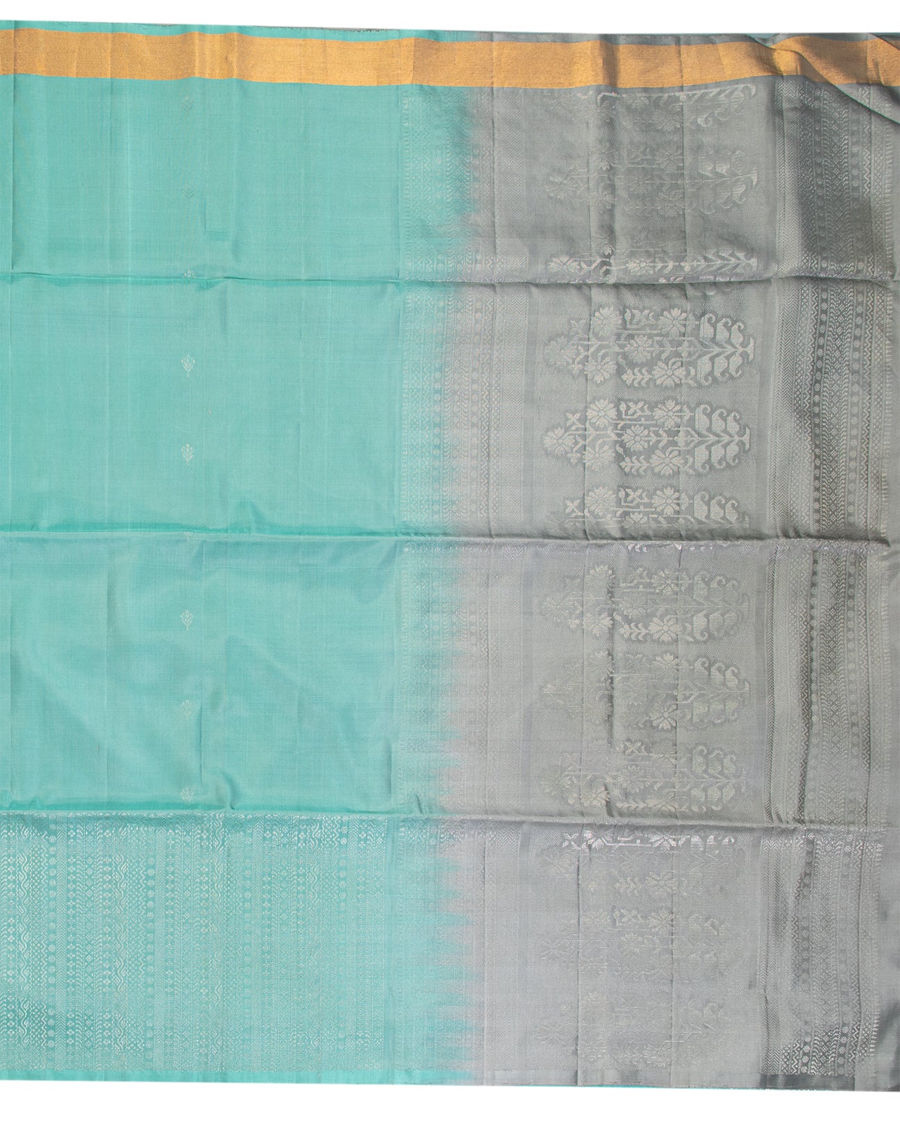 Light Soft Green Kanchipuram (Soft Silk) Saree - swayamvara silks