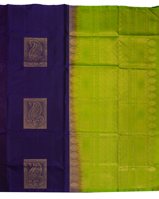 Purple Monster Kanchipuram Saree - swayamvara silks