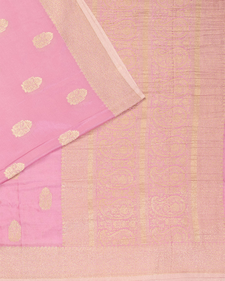 Lavender Pink Binny Silk Saree - swayamvara silks
