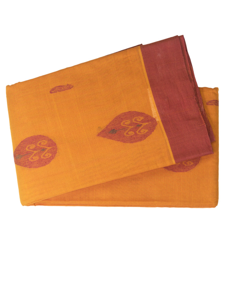 Turmeric Yellow Cotton Saree - swayamvara silks