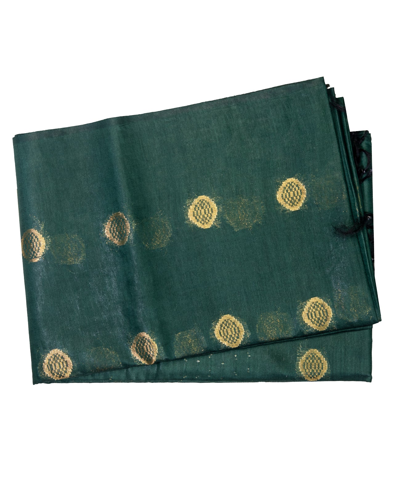 Dark Green Semi Tusser Saree - swayamvara silks