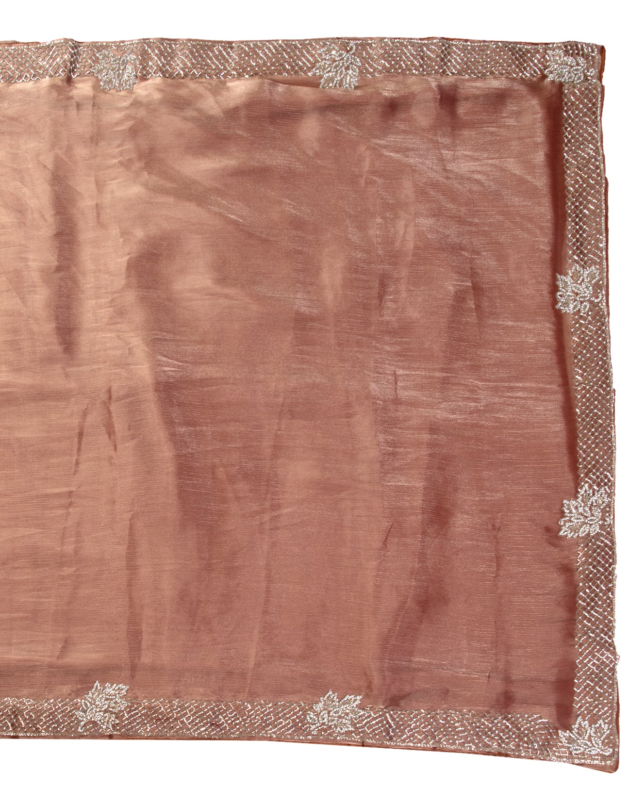 Woody Brown Tusser Silk Saree - swayamvara silks