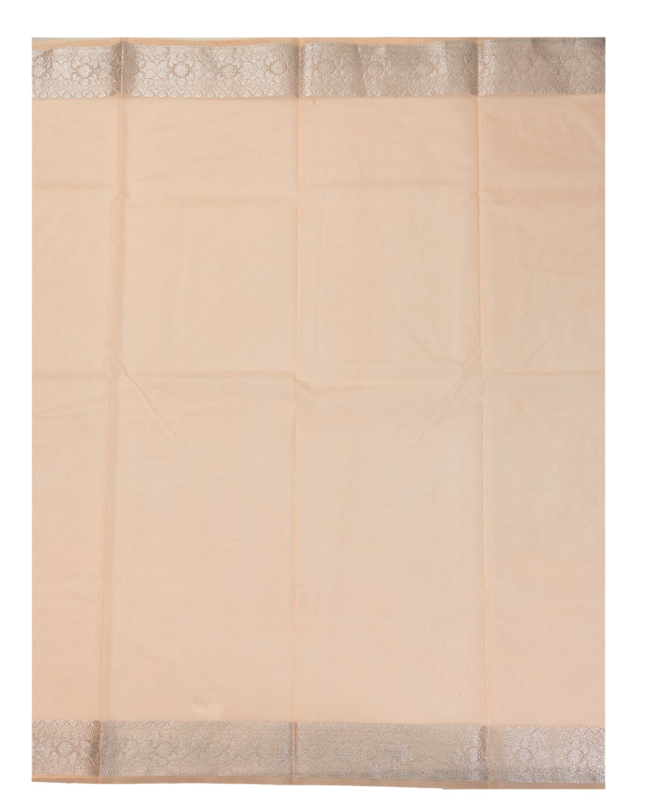 Light Orange Organza Saree - swayamvara silks