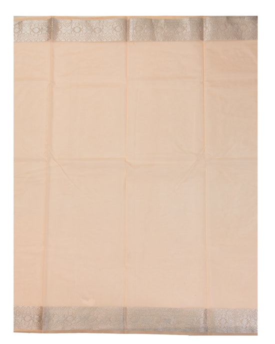 Light Orange Organza Saree - swayamvara silks