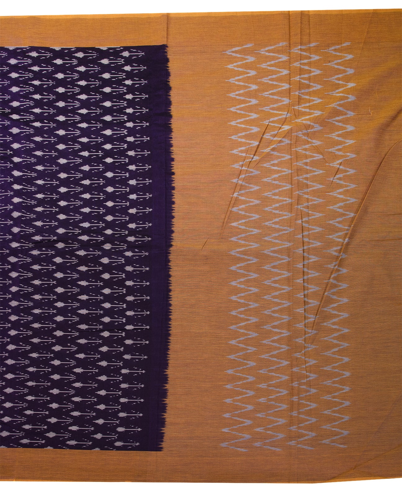 Brinjal Pochampally Cotton Saree - swayamvara silks