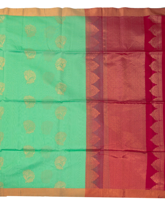 Parrot Green Pavitra Silk Saree - swayamvara silks