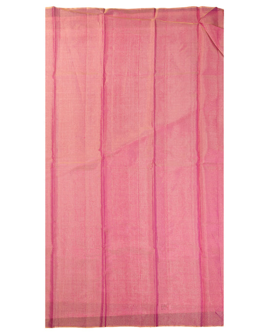 Golden Pink Tissue Saree - swayamvara silks