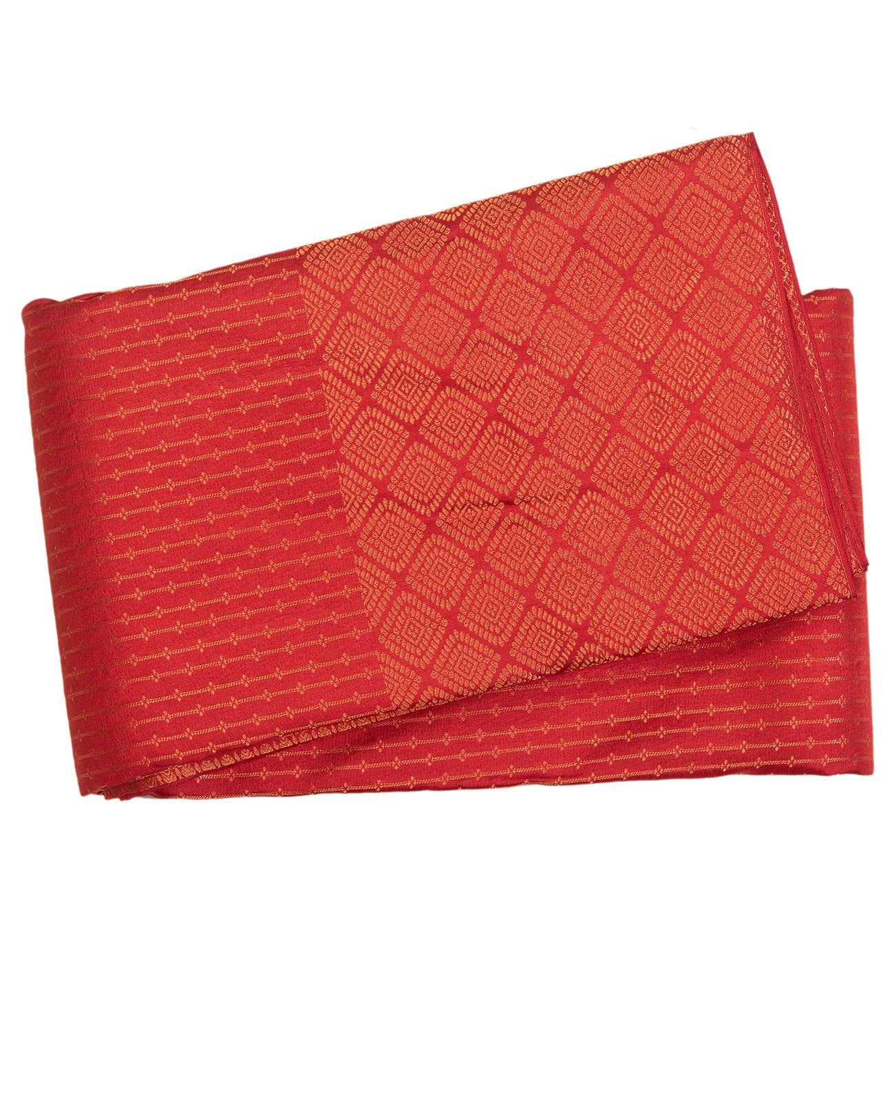 Scarlet Red Wedding Saree - swayamvara silks