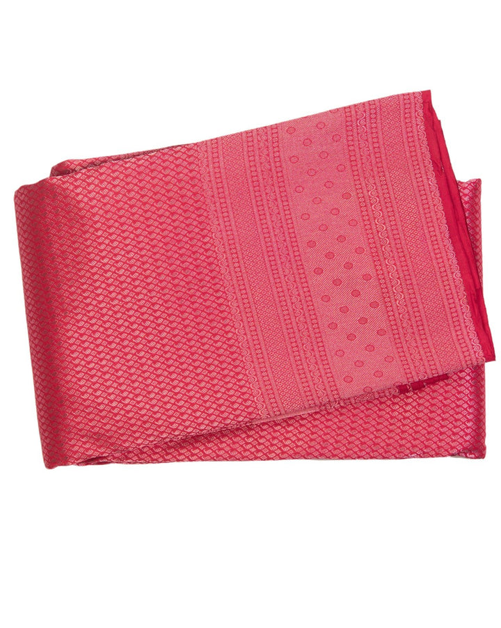 Cerise Pink Wedding Saree - swayamvara silks