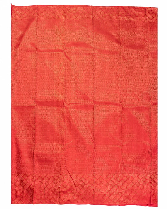 Scarlet Red Wedding Saree - swayamvara silks