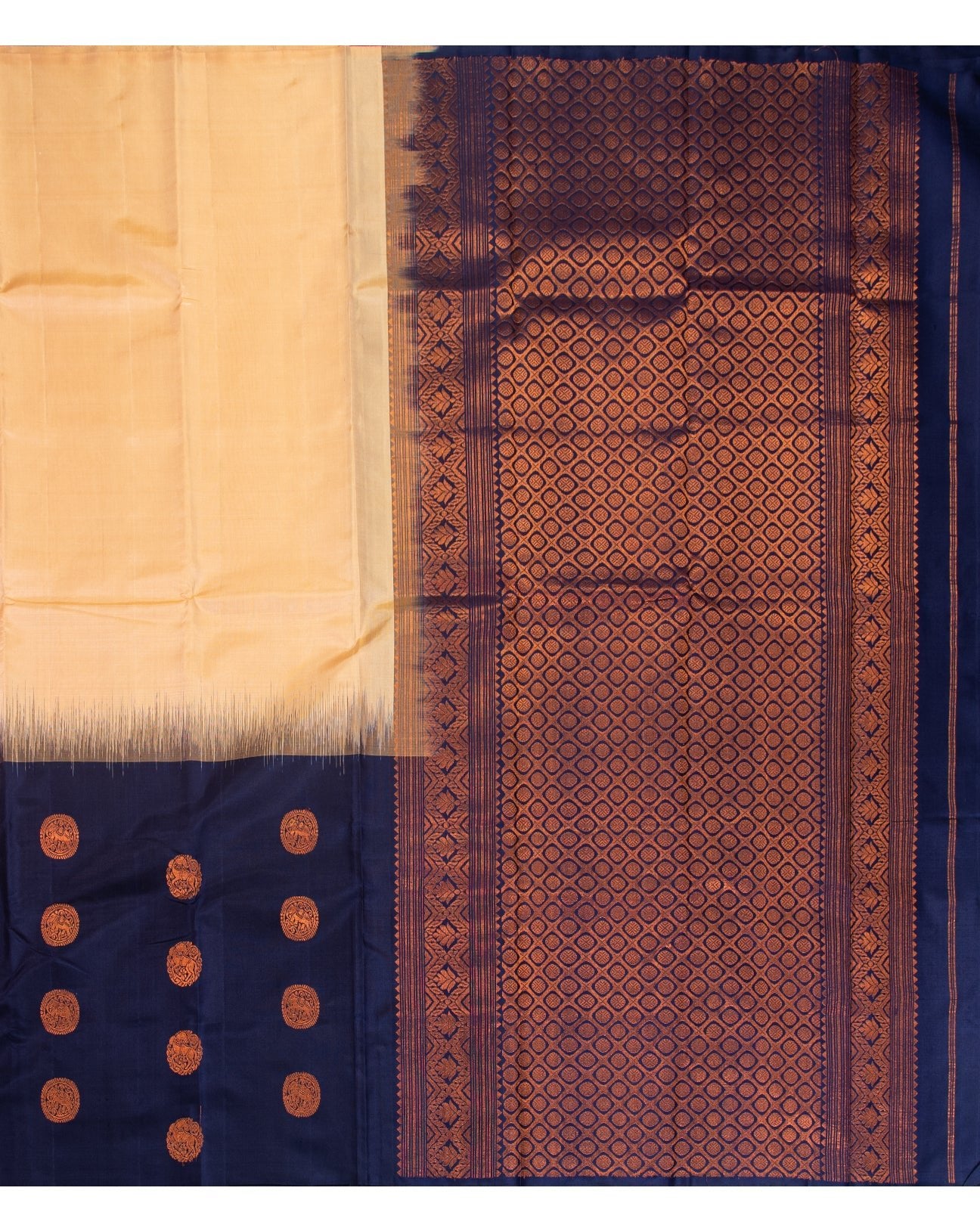 Sandal Kancheepuram Saree - swayamvara silks