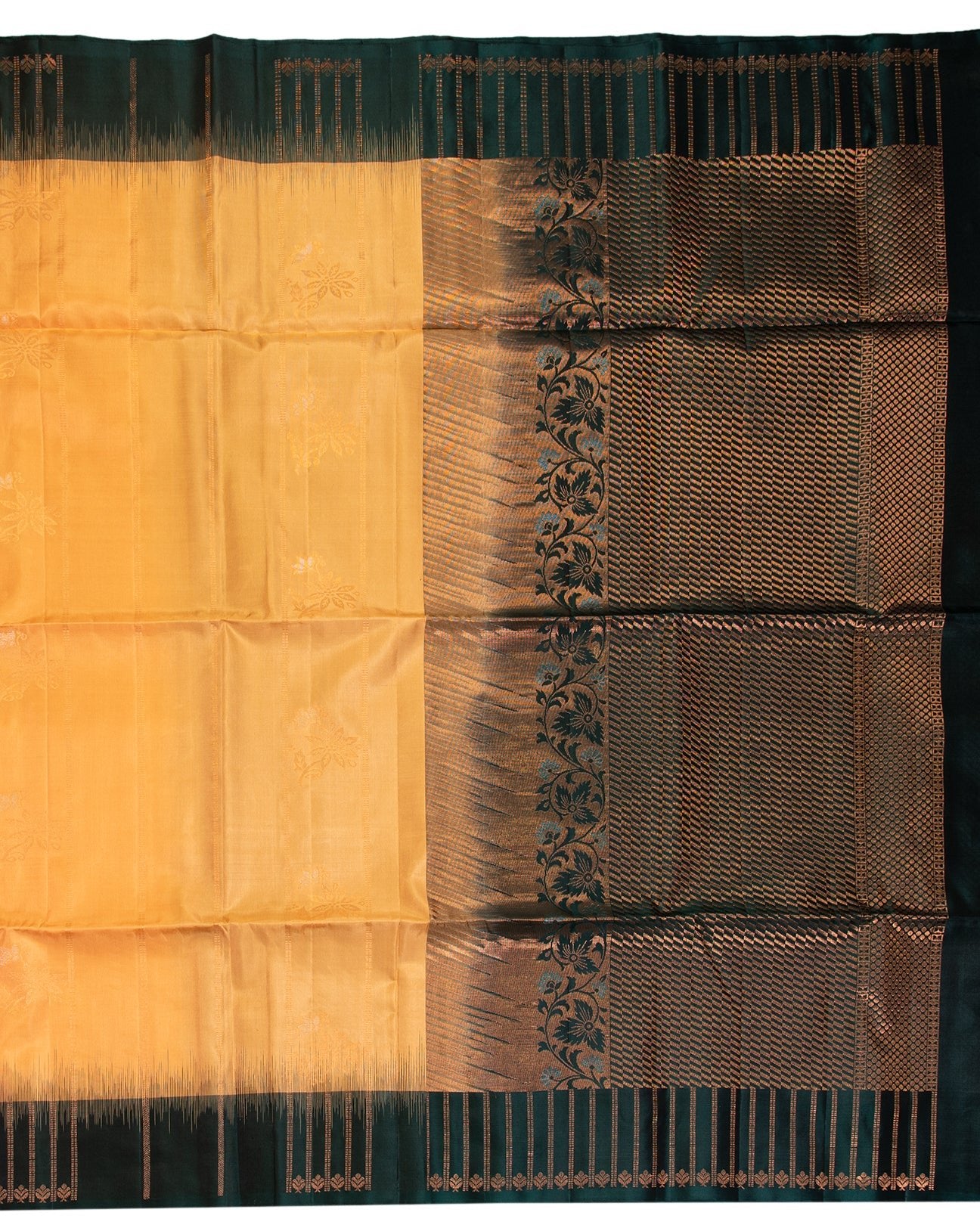 Pale Orange Kanchipuram Saree - swayamvara silks