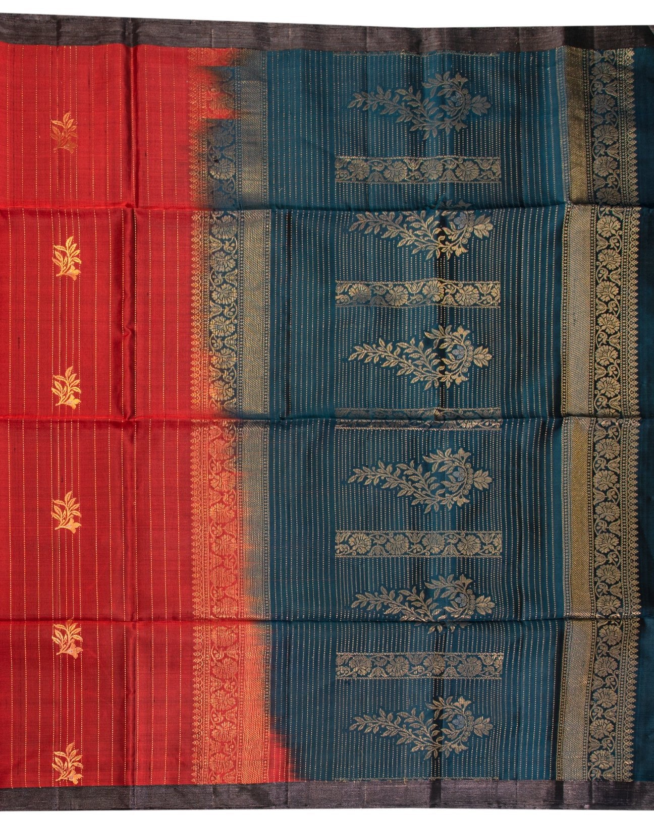 Brick Red Kanchipuram Saree - swayamvara silks