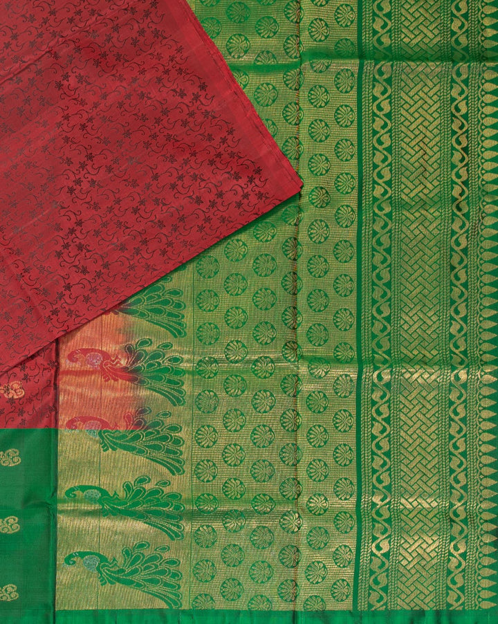 Maroon Kanchipuram Silk Saree - swayamvara silks