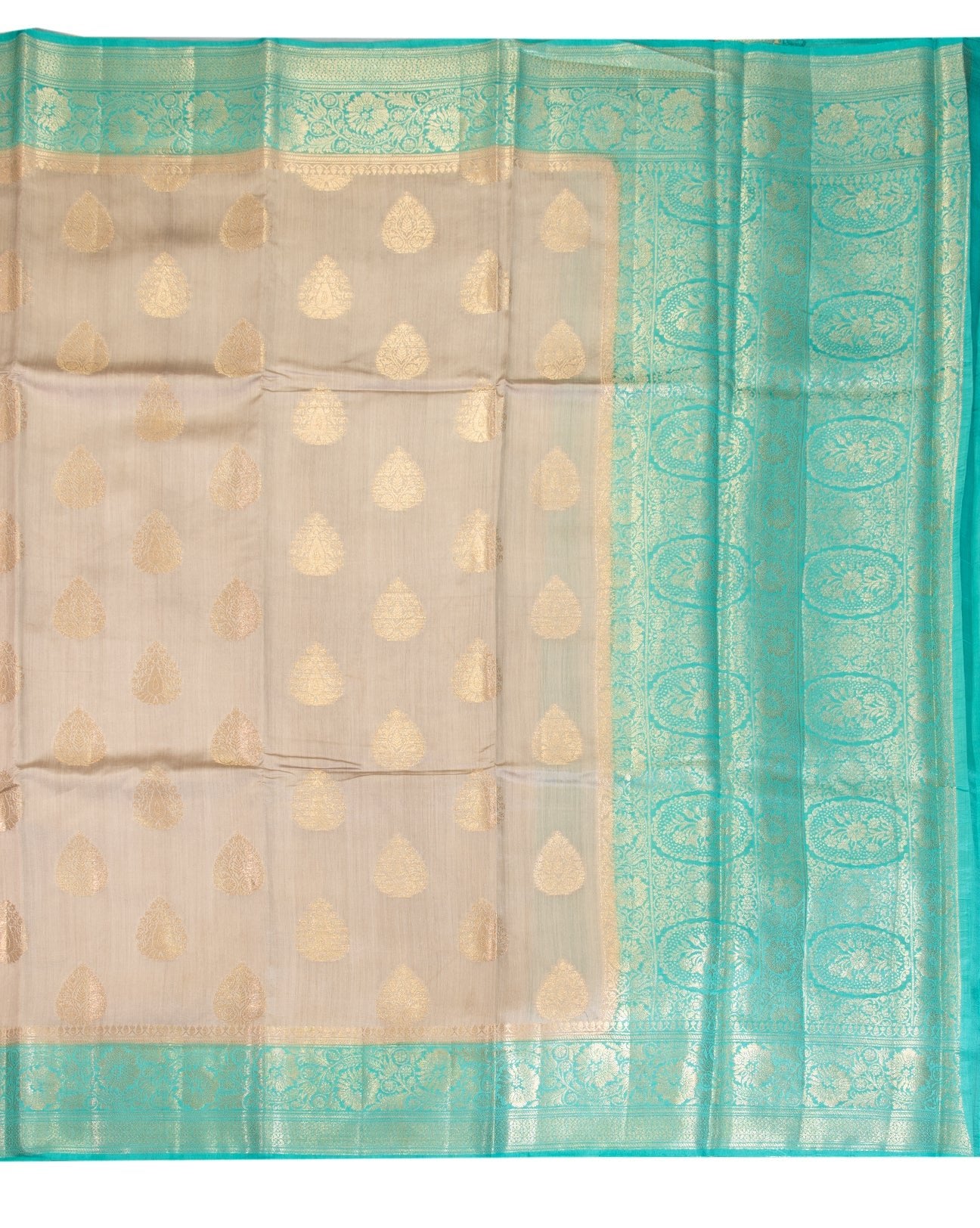 Dark Sandal Tussar Silk Saree - swayamvara silks
