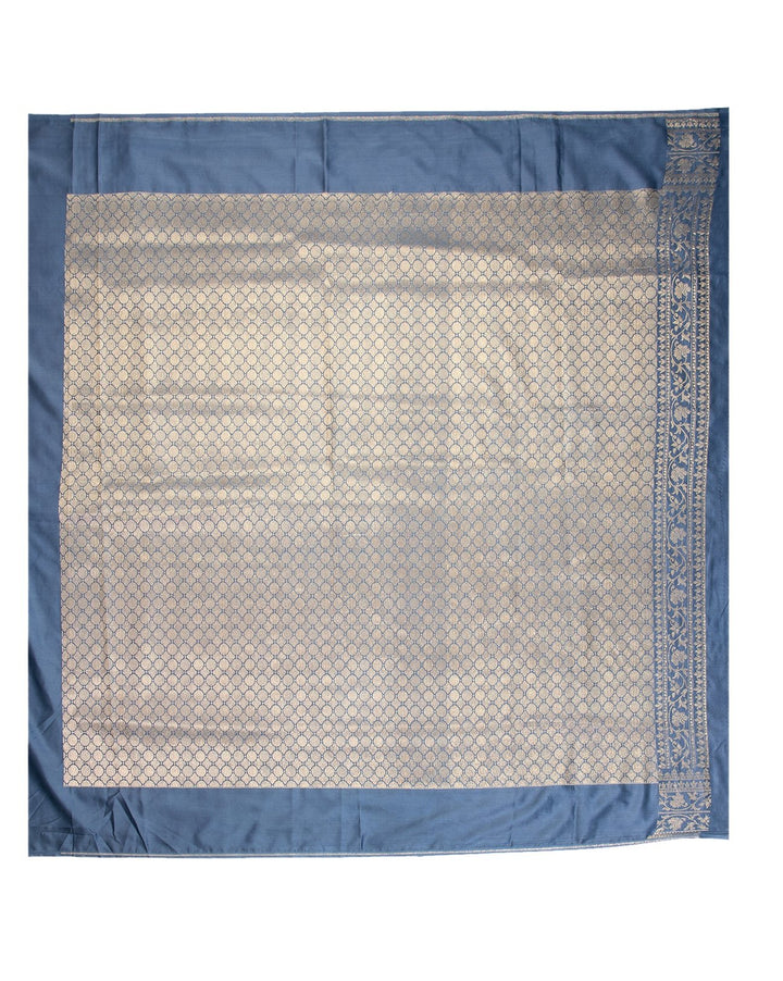 Dark Grey Banarasi Saree - swayamvara silks