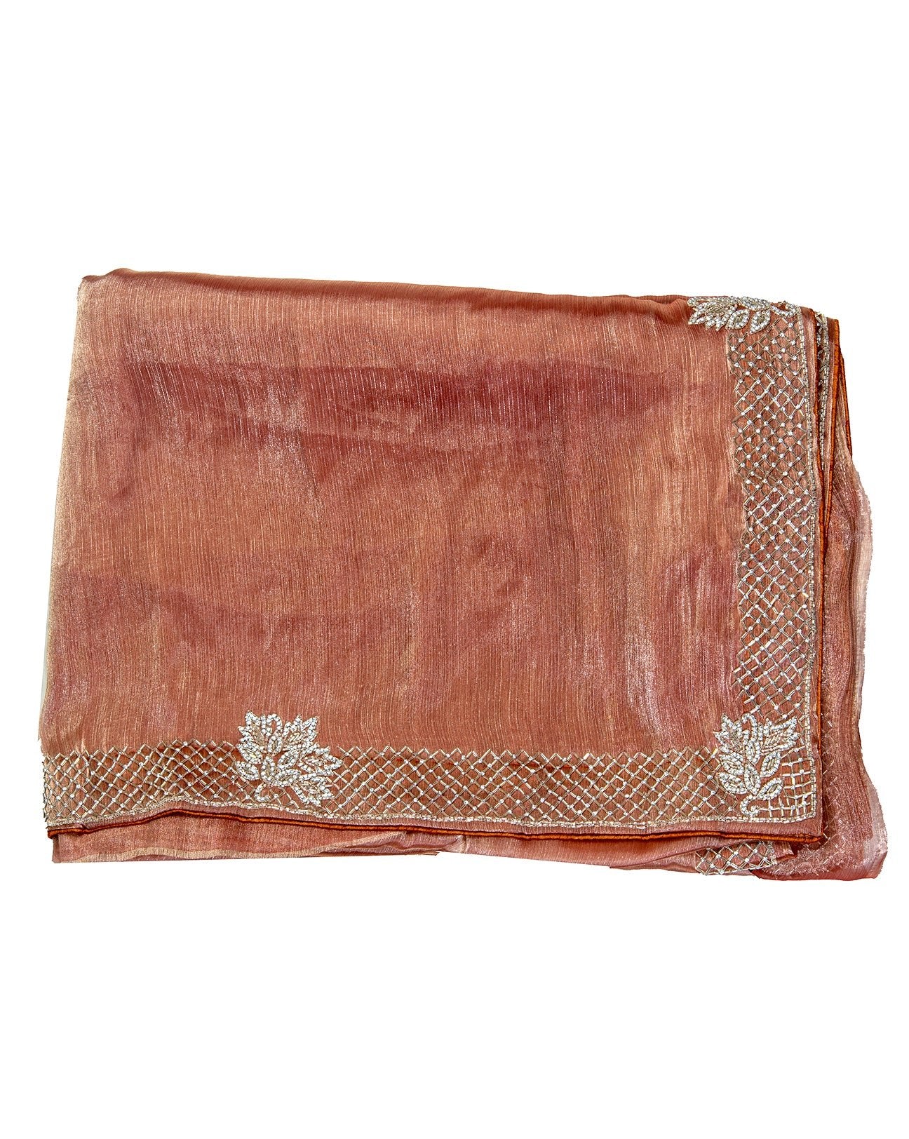 Woody Brown Tusser Silk Saree - swayamvara silks