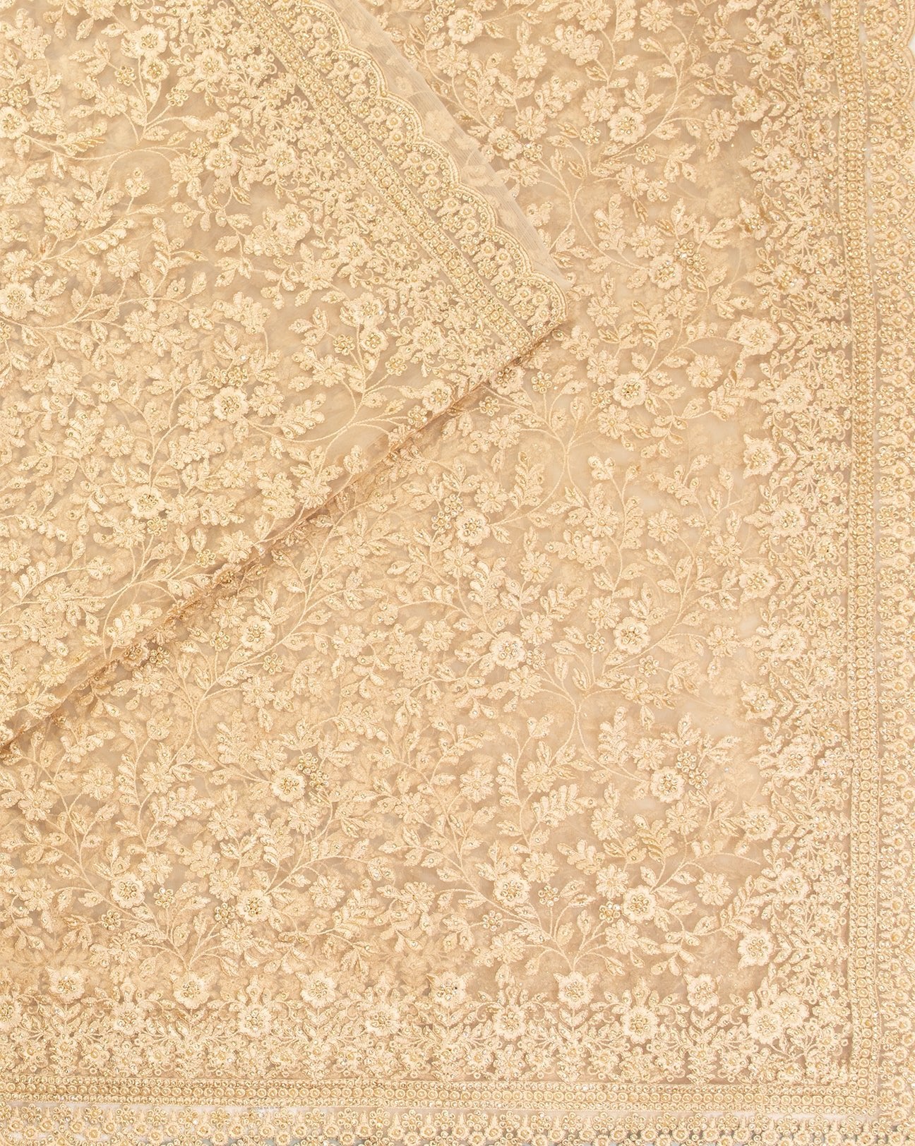 Light Peach Fancy Saree - swayamvara silks
