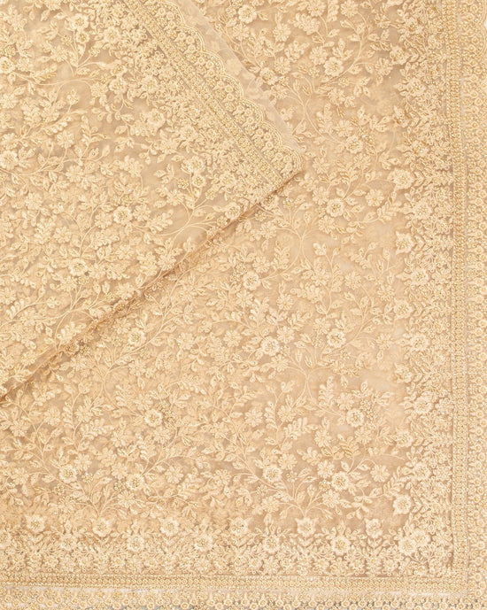 Light Peach Fancy Saree - swayamvara silks
