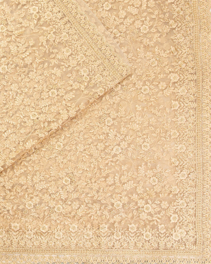 Light Peach Fancy Saree - swayamvara silks