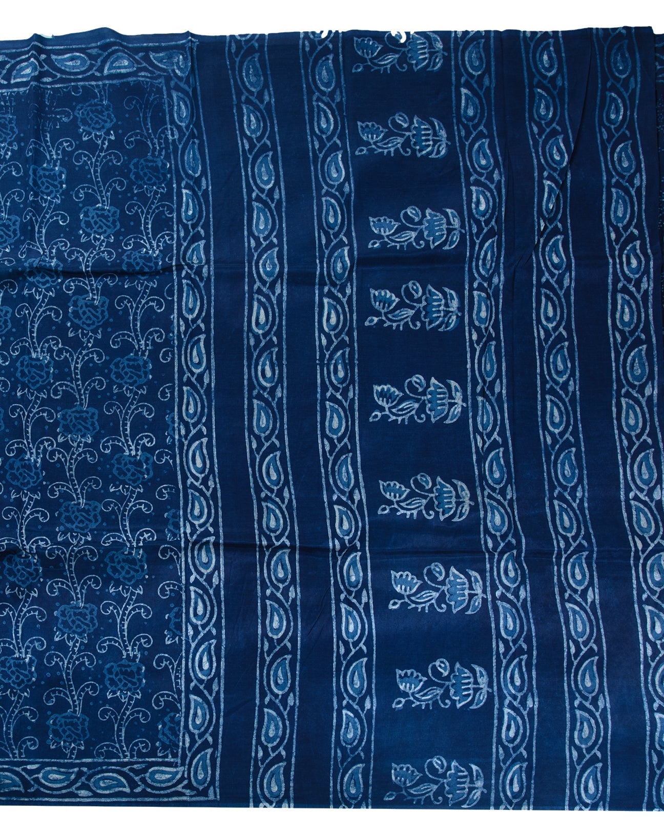 Indigo Blue Soft Cotton Saree - swayamvara silks