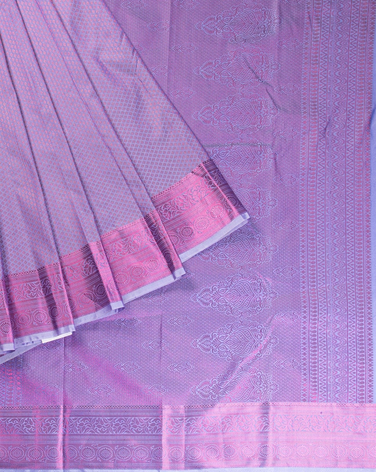 Periwinkle (Lavender) Wedding saree - swayamvara silks