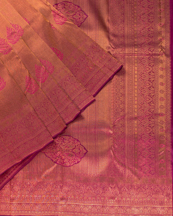 Mulberry Wine Kanchipuram Saree - swayamvara silks